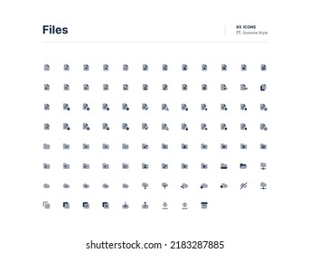 Files UI Icons Pack Duotone Style