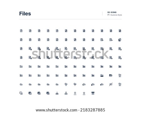 Files UI Icons Pack Duotone Style