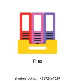 Files vector Flat Icon Design illustration. Symbol on White background EPS 10 File 