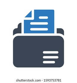 files vector glyph color icon 