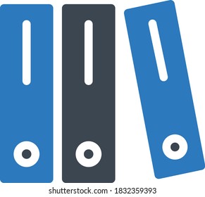 files vector glyph color icon 
