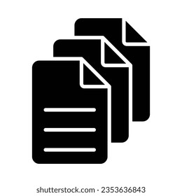 Files Vector Glyph Icon For Personal And Commercial Use.
