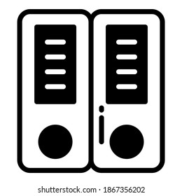 files vector glyph icon, school and education icon
