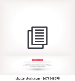 Files vector icon , lorem ipsum Flat design