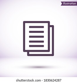 Files vector icon , lorem ipsum Flat design