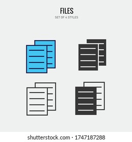 files vector icon pages document