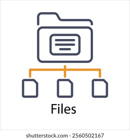 Files Vector icon stock illustration