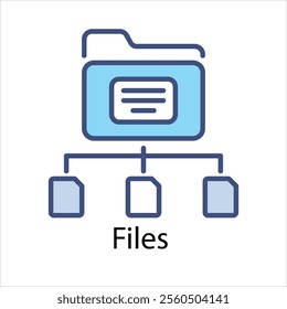 Files Vector icon stock illustration