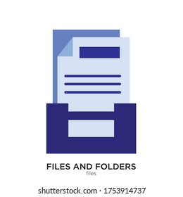Files vector illustration flat design