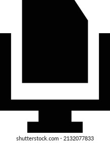 ilustración vectorial de archivos aislada en un fondo transparente. iconos vectoriales de glifo para el concepto o gráficos web.