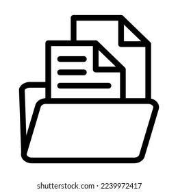 Files Vector Line Icon Design