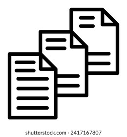 Files Vector Line Icon Design