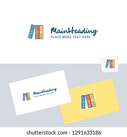 Files vector logotype with business card template. Elegant corporate identity. - Vector