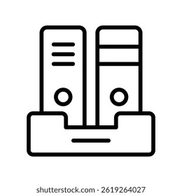 Files Vector outline icon. Eps10 file 
