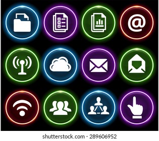 Files and Wireless Communication on Glow Round Buttons