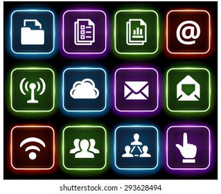Files and Wireless Communication on Glow Round Buttons
