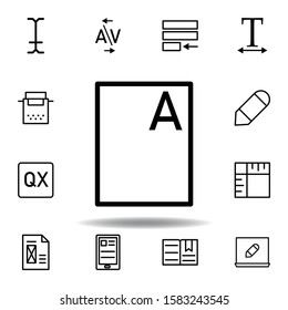 files, word A icon. Can be used for web, logo, mobile app, UI, UX