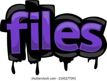 ARCHIVOS escribiendo diseño vectorial sobre fondo blanco