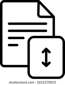 Filespace vector line icon design