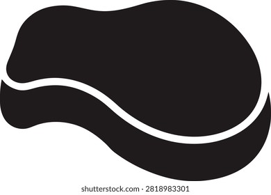 Filet Mignon Steak Meat Silhouette Butcher Vector Icon