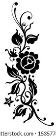 Filigree black roses, vintage