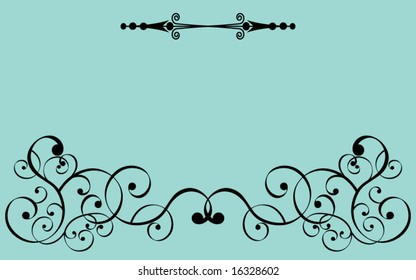 filigree border with page divider - ready for your input