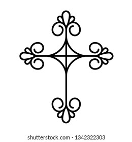 Filigree Christian Cross Icon