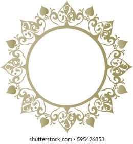 Filigree Circle Shield Bronze