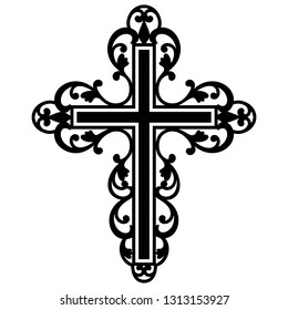 Filigree Cross Catholic Cross Christian Cross Stock Vector (Royalty ...