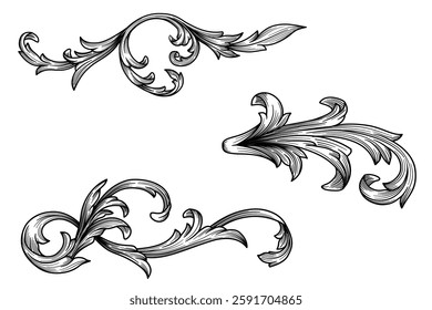 Filigree engraving calligraphic heraldic shield swirl scroll vector illustration. Vintage baroque, Rococo, oriental ornament decoration design classic element