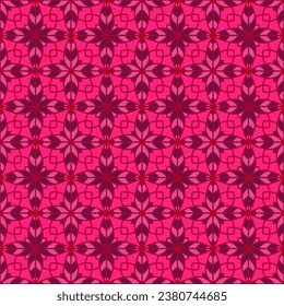 Filigree floral geometry seamless vector tile pattern. Classic geometric patchwork sample ornament. Abstract flower repeating tiling wallpaper. Scarf unisex trellis adornment motif