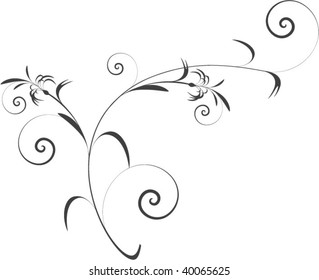 Filigree Floral Silhouette Stock Vector (Royalty Free) 40065625 ...