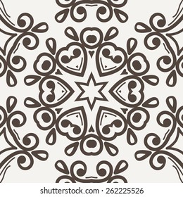 Filigree Flower Henna Pattern in Contrasting Colors