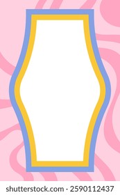 Filigree frame hippie groovy banner