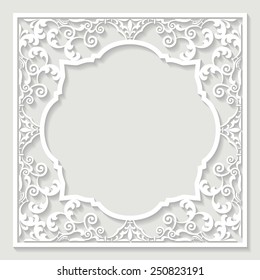 Filigree Frame Paper Cut.