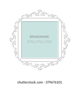 Filigree frame paper cut.
