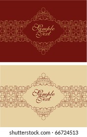 filigree invitation card design