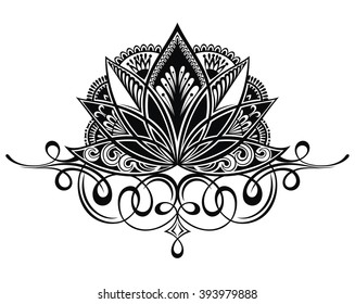 Filigree lotus flower