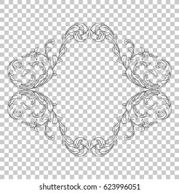 Filigree ornament in baroque style. You can use this swirl for wedding decoration of greeting card and laser cutting.