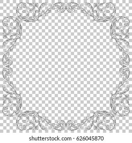Filigree ornament in baroque style. You can use this swirl for wedding decoration of greeting card and laser cutting.
