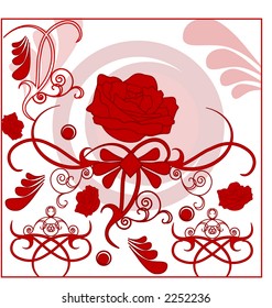 filigree rose background