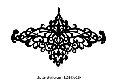 Filigree Swirly Ornaments. Victorian Ornamental Swirls And Simple Lines Scrolls. Ornamental Caligraphy Embellishment. Vintage Calligraphic. Vector Illustration.