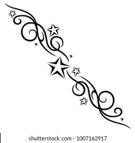 Filigree Tribal Tattoo Ornament Stars Stock Vector (Royalty Free ...