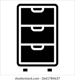 Elemento de ícone de gabinete de arquivamento para design