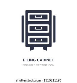 filing cabinet icon on white background. Simple element illustration from General concept. filing cabinet icon symbol design.