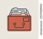 Filing Cabinet outline icon. Workspace sign. Graph symbol for your web site design, logo, app, UI. Vector illustration, EPS10.