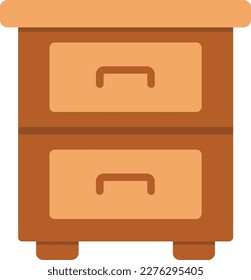 Filing Cabinet Vector Icon Flat Style