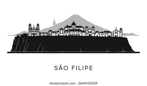 So Filipe with Cape Verde Cityscape Skyline.