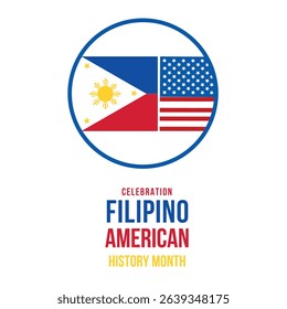 Filipino American History Month, filipino flag, flipino color patterns, realistic vector illustration Celebration	