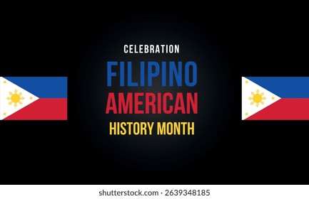 Filipino American History Month, filipino flag, flipino color patterns, realistic vector illustration Celebration	